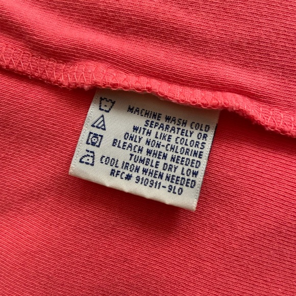 Solid Coral Top 100% Cotton Size L - Picture 5 of 6